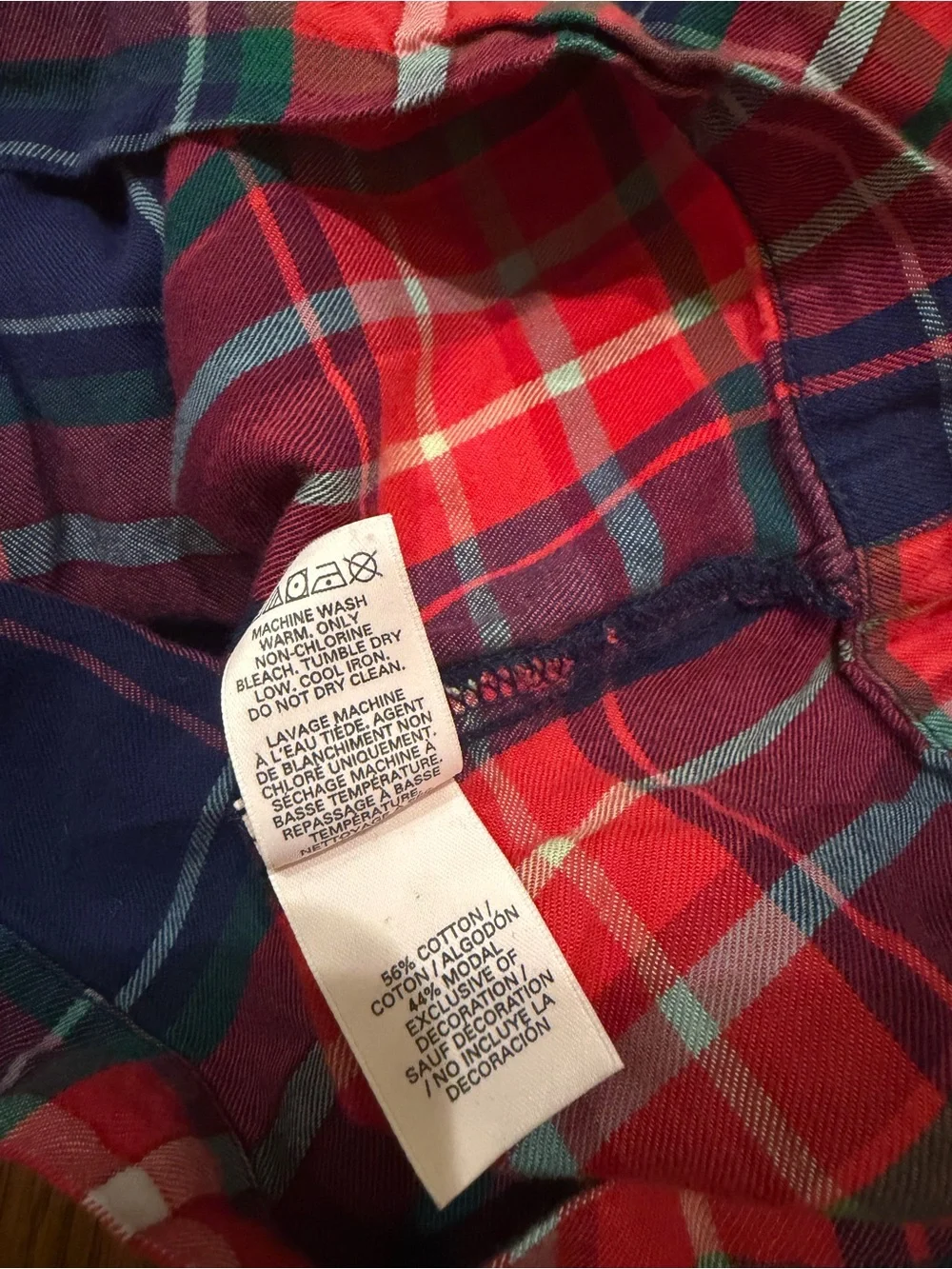 Victoria's Secret Red and Navy Plaid Pajama Set